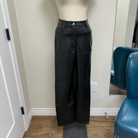 Wilfred Straight Leg Vegan Leather Pants - Picture 2 of 3